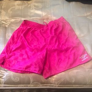 “Umbro” pink shorts
